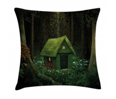 Surreal Forest House Pillow Cover