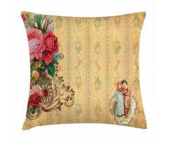 Romantic Country Roses Pillow Cover