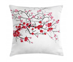 Blossoms Sakura Plant Pillow Cover