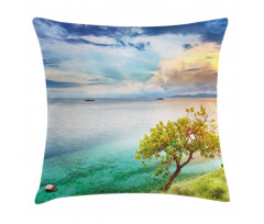 Abandoned Island Ocean Pillow Cover