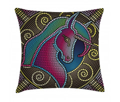 Mosaic Unicorn Pillow Cover