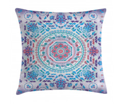 Floral Medallion Design Pillow Cover