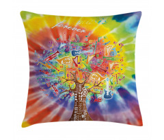 Music Tree Instruments Pillow Cover