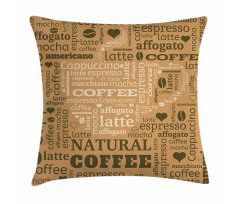Hot Coffee Beverage Pillow Cover