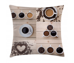 Coffee Mugs Snacks Beans Pillow Cover