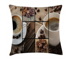 Coffee Mugs Wood Table Pillow Cover