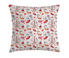 Paris Valentines Day Pillow Cover