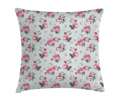 Spring Flowers Roses Pillow Cover