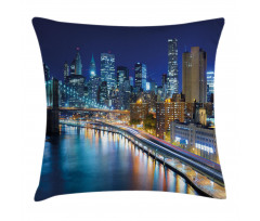View of New York City Pillow Cover