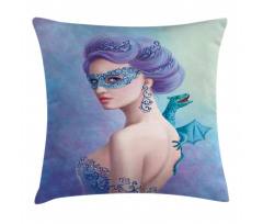 Fantasy Snow Queen Pillow Cover