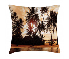 Ocean Sea Love Palms Pillow Cover