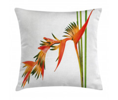 Exotic Flower Branch Pillow Cover