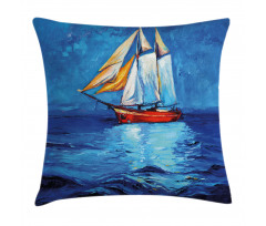 Sail Boat Art Picture Pillow Cover