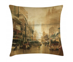 City Street View Pillow Cover