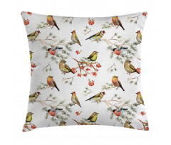 Colorful Forest Birds Pillow Cover