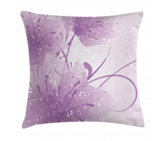 Vector Flowers Butterfly Pillow Cover