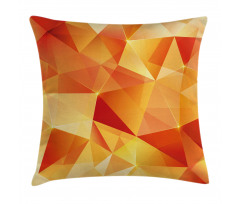 Orange Triangles Art Pillow Cover