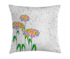 Colorful Daisies Artwork Pillow Cover