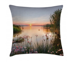 Sunset at Chudskoy Lake Pillow Cover