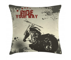 Adventure with Motorcycle Pillow Cover