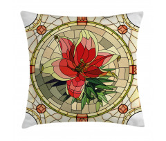 Flower Lily Leaves Pillow Cover