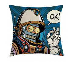 Futuristic Comics Robot Pillow Cover