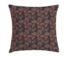 Oriental Floral Swirl Pillow Cover