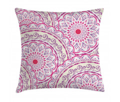 Leaf Like Circled Pattern Pillow Cover