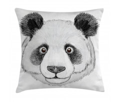 Hand Drawn Panda Pillow Cover