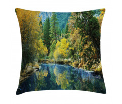 Autumn Forest Landscape Pillow Cover