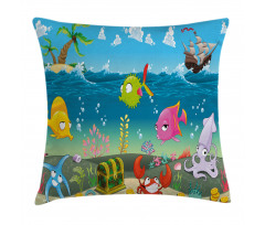Sea Animals Underwater Pillow Cover