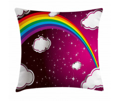 Rainbow Colored Stars Pillow Cover