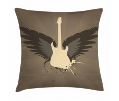 Rock Talent Wings Guitar Pillow Cover
