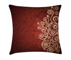Ombre Flower Swirl Ivy Pillow Cover