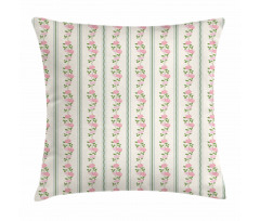 Flower Roses Buds Swirls Pillow Cover