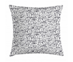 Orchid Flowers Leaf Pillow Cover