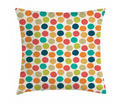 Hipster Polka Dots Tile Pillow Cover