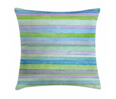 Watercolor Stripes Artwork Pillow Cover
