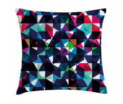 Retro Colorful Mosaic Pillow Cover