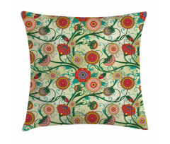 Vintage Colorful Ornate Pillow Cover
