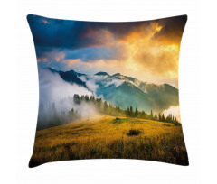 Misty Mountaintops Pillow Cover