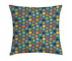 Colorful Abstract Circle Pillow Cover