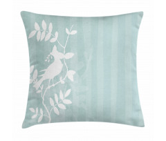 Bird Silhouette on Tree Pillow Cover