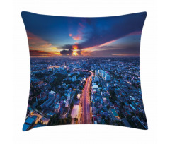 Bangkok Thailand Skyline Pillow Cover