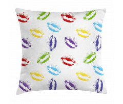 Seductive Lips Kisses Art Pillow Cover