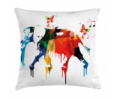 Wild Elephant Pillow Cover