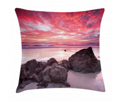 Australian Seascape Dawn Pillow Cover