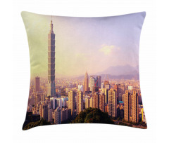 Skyline Taipei Taiwan Pillow Cover