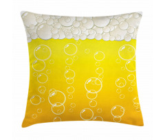 Bubbles Beer Macro Pillow Cover