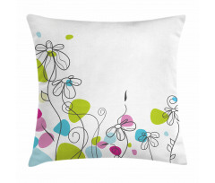 Daisies Spring Florets Pillow Cover